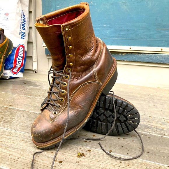 Vintage Chippewa Logger Boots Mens 